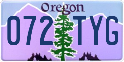 OR license plate 072TYG