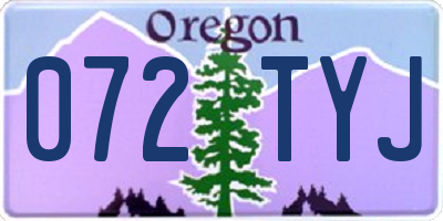 OR license plate 072TYJ