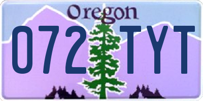 OR license plate 072TYT