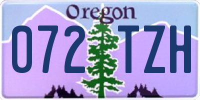 OR license plate 072TZH