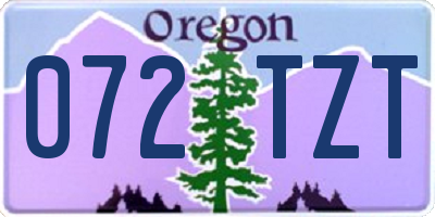 OR license plate 072TZT