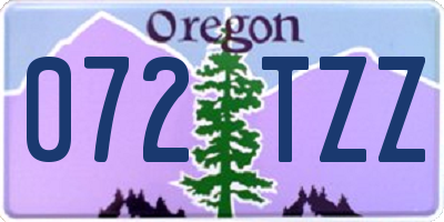 OR license plate 072TZZ