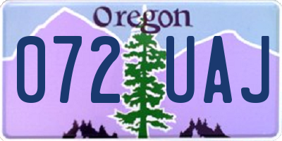 OR license plate 072UAJ