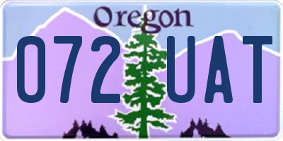 OR license plate 072UAT