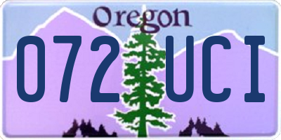 OR license plate 072UCI