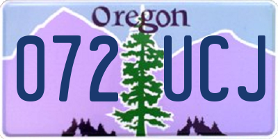 OR license plate 072UCJ