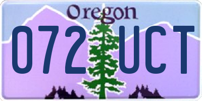 OR license plate 072UCT