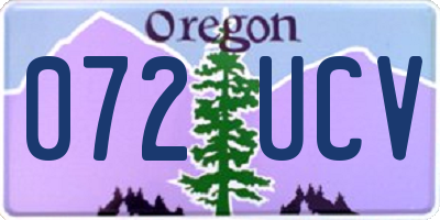 OR license plate 072UCV