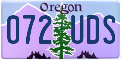 OR license plate 072UDS