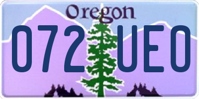 OR license plate 072UEO