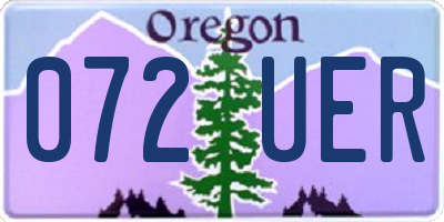 OR license plate 072UER