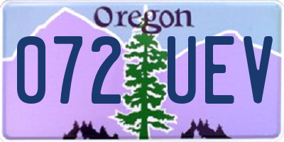 OR license plate 072UEV