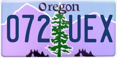 OR license plate 072UEX