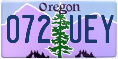 OR license plate 072UEY