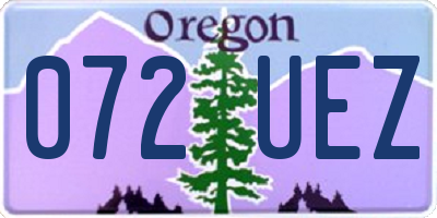 OR license plate 072UEZ