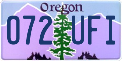 OR license plate 072UFI