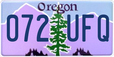 OR license plate 072UFQ