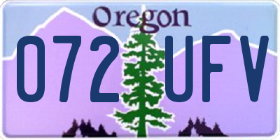 OR license plate 072UFV