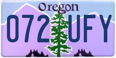 OR license plate 072UFY