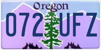 OR license plate 072UFZ