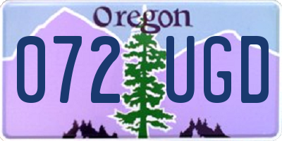 OR license plate 072UGD