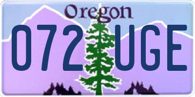 OR license plate 072UGE
