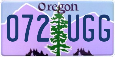 OR license plate 072UGG