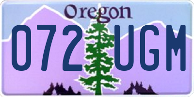 OR license plate 072UGM