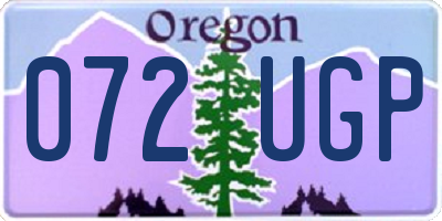 OR license plate 072UGP