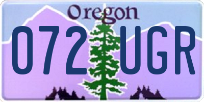 OR license plate 072UGR