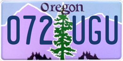 OR license plate 072UGU