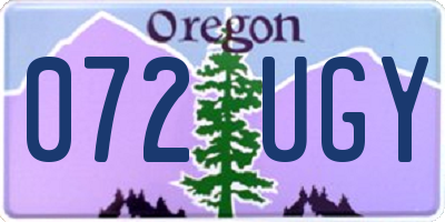 OR license plate 072UGY