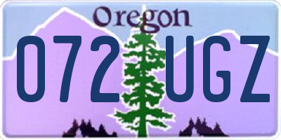 OR license plate 072UGZ