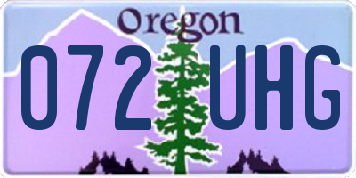 OR license plate 072UHG