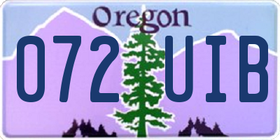 OR license plate 072UIB