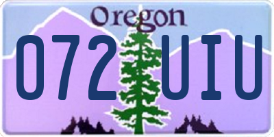 OR license plate 072UIU
