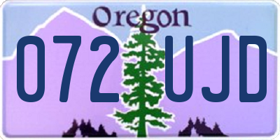 OR license plate 072UJD