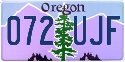 OR license plate 072UJF