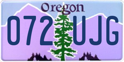 OR license plate 072UJG
