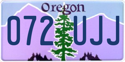 OR license plate 072UJJ