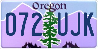 OR license plate 072UJK