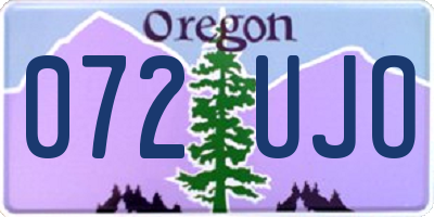 OR license plate 072UJO