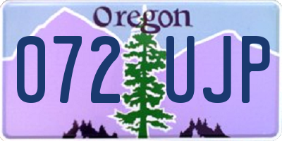 OR license plate 072UJP