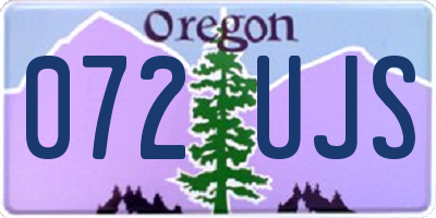 OR license plate 072UJS