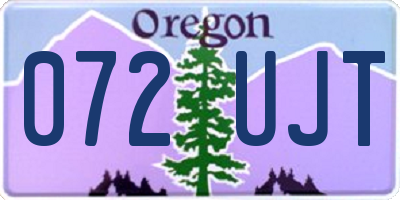 OR license plate 072UJT
