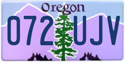 OR license plate 072UJV