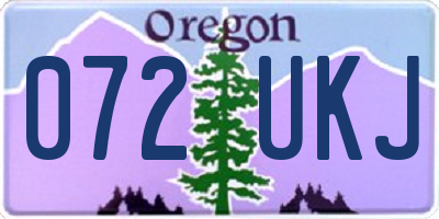 OR license plate 072UKJ