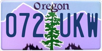 OR license plate 072UKW