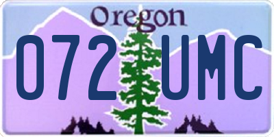 OR license plate 072UMC