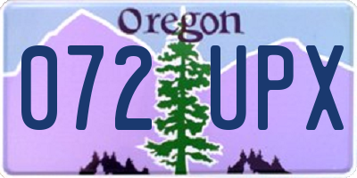 OR license plate 072UPX